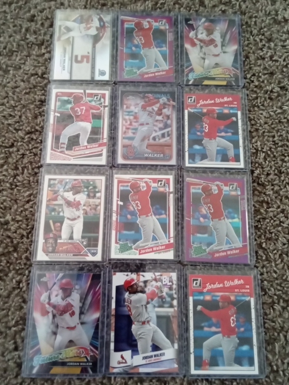 Jordan Walker Baseball Card Collection - Red